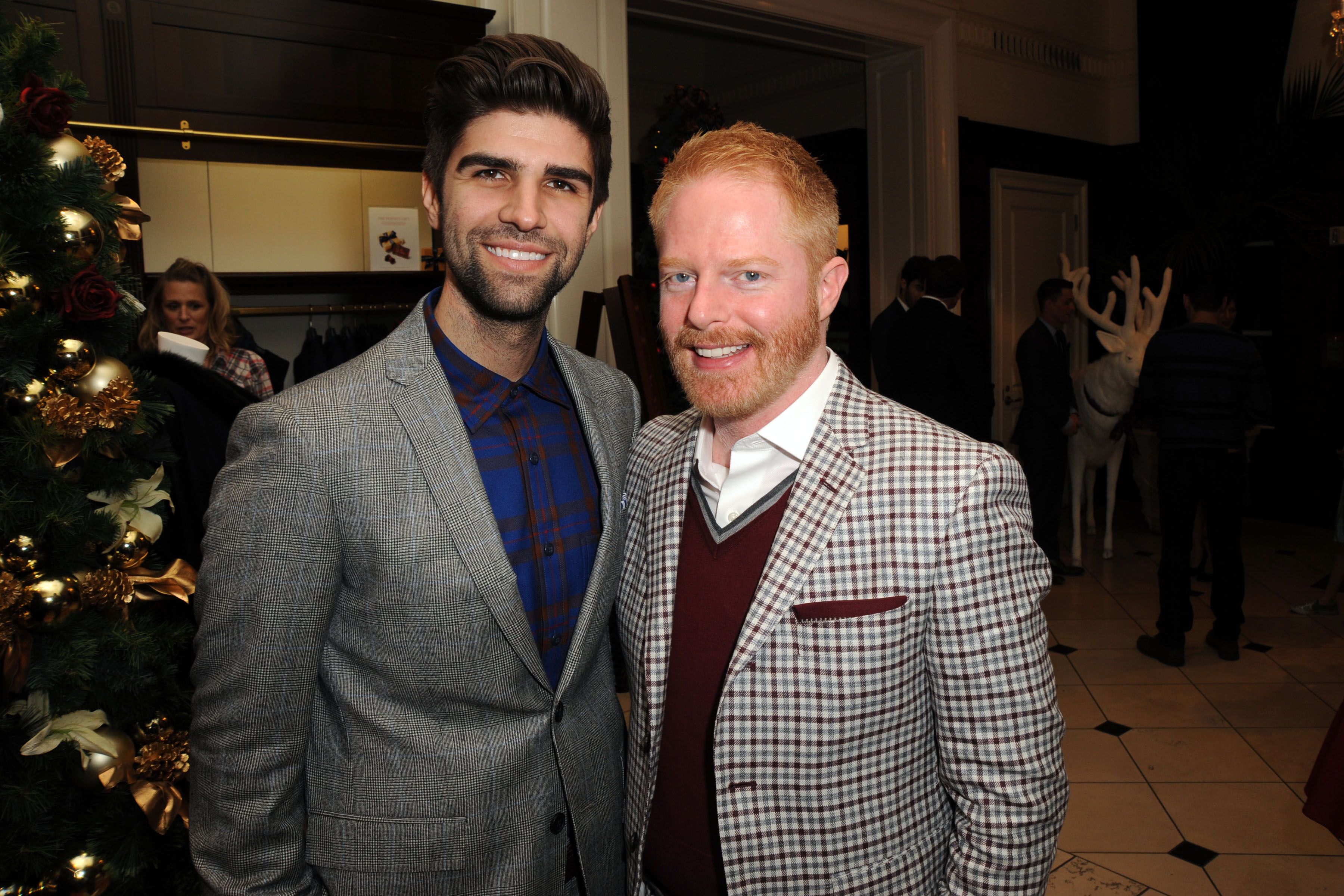 Justin Mikita, Jesse Tyler Ferguson== BROOKS BROTHERS Celebrates the Holidays with St. Jude Children's Research Hospital and Town & Country== Brooks Brothers, Beverly Hills, CA== December 13, 2014== Photo - DAVID CROTTY/patrickmcmullan.com== ==  (PatrickMcMullan.com via AP Images)