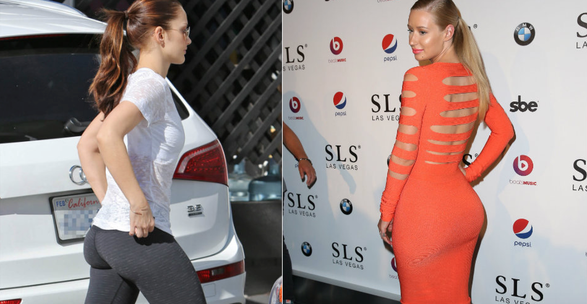 Iggy Azalea shows off her shapely derriere in skintight yoga pants