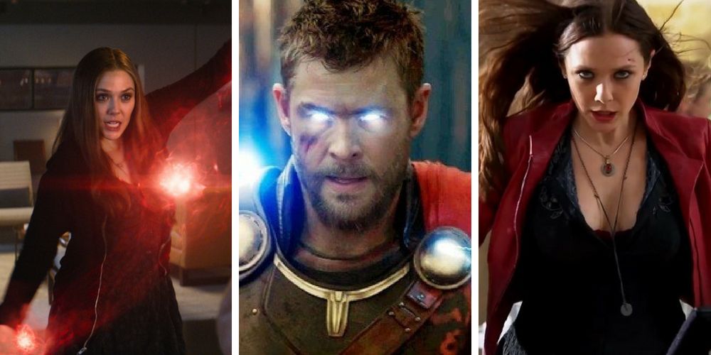 Age Of Ultron, Scarlet Witch, Quicksilver and Thor.