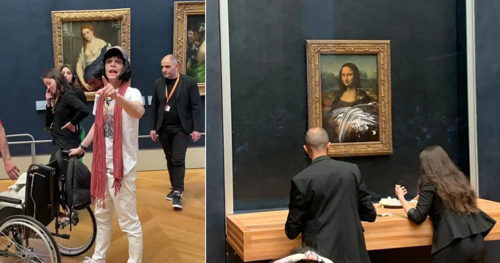 Man Arrested For Throwing Cake on Mona Lisa Painting | Leonardo da Vinci,  wig | The Mona Lisa painting is one of the most famous paintings in the  world. It was painted