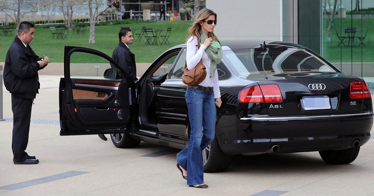 A Picture Of Gisele Bundchen And Her Audi A8